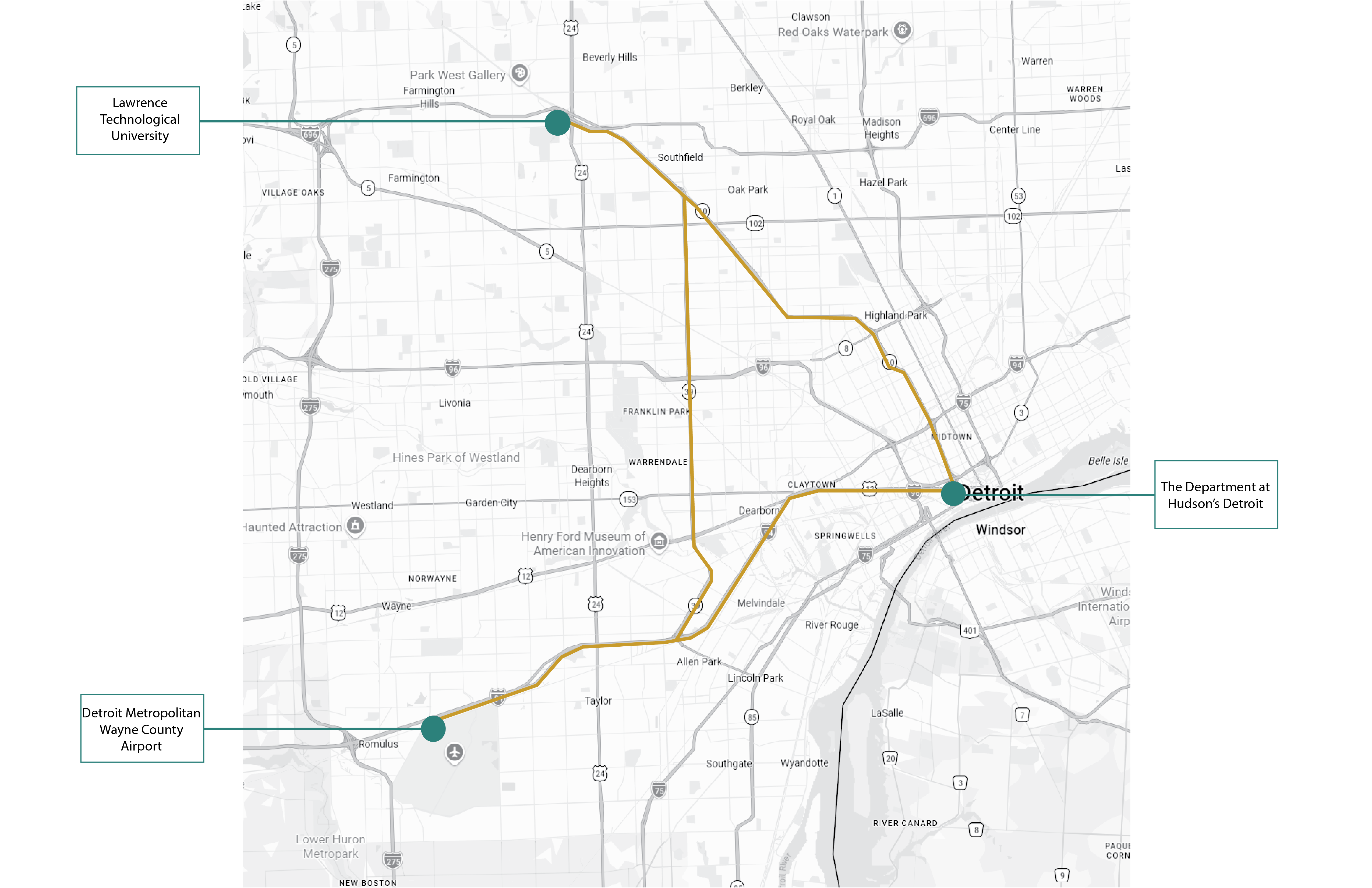 Transportation Routes Map